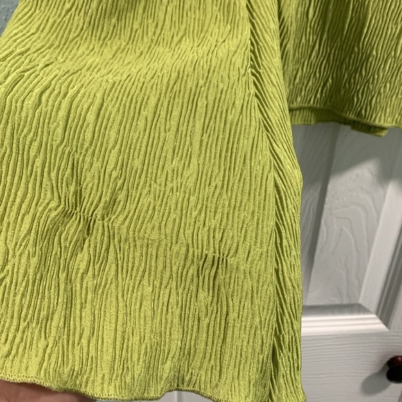 Green SHEIN Collared Long Sleeve Blouse - Picture 5 of 7